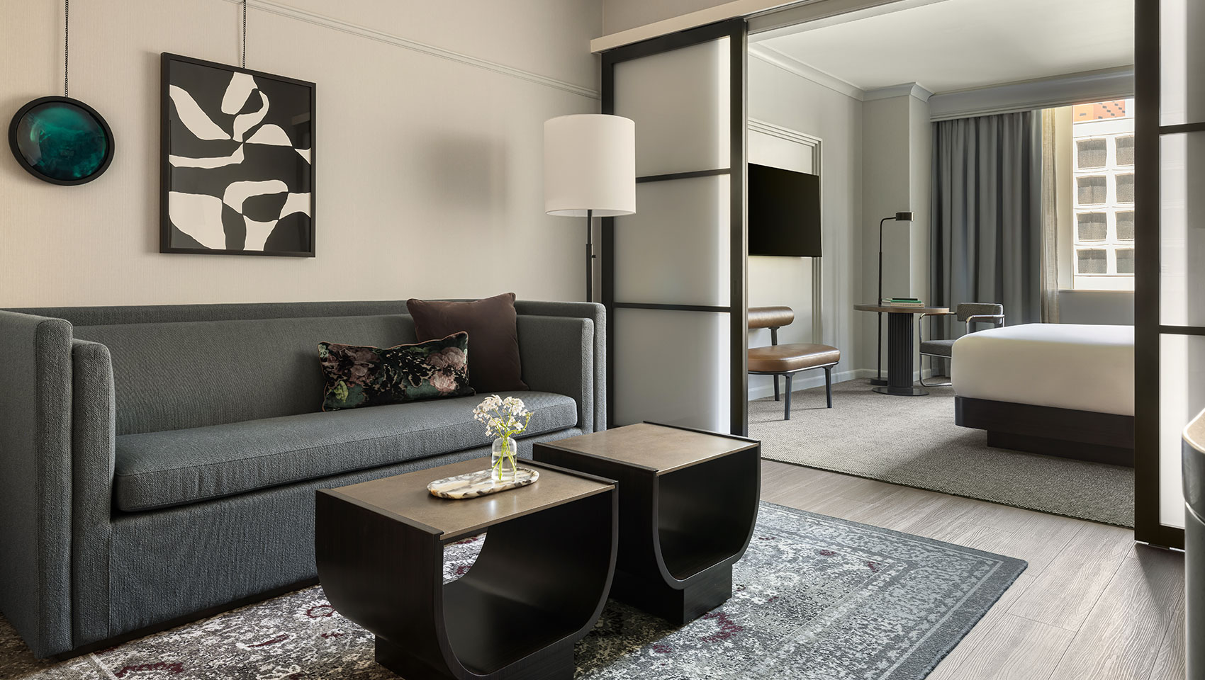 Kimpton Hotel Monaco Seattle suite with living room