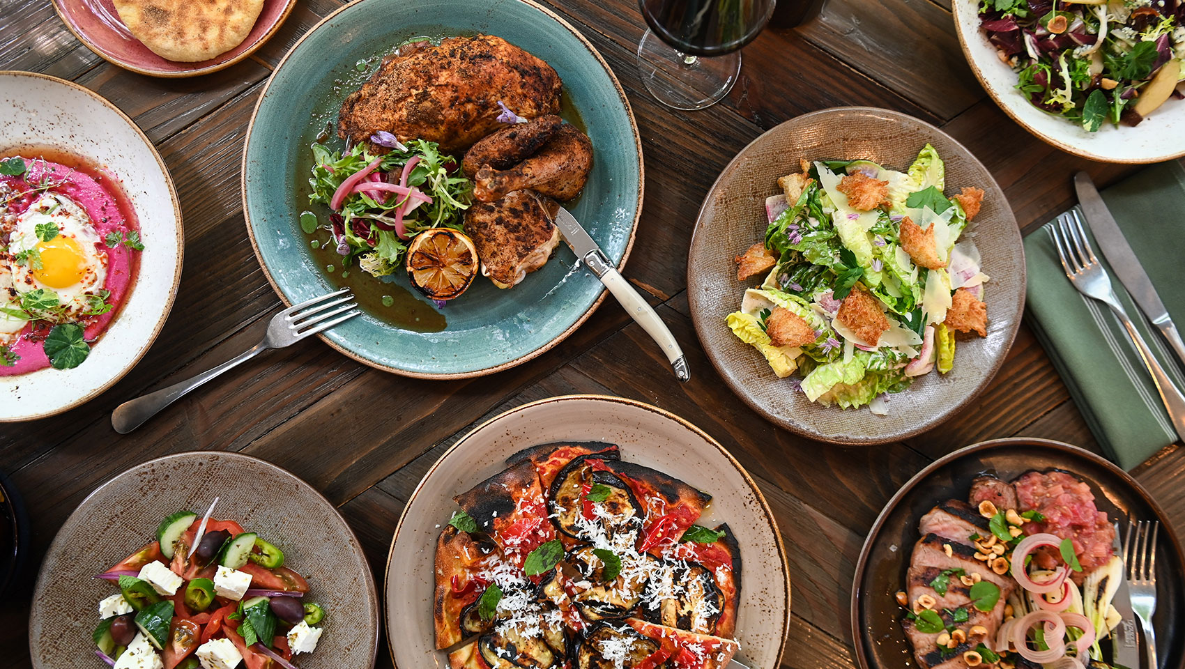 Selection of dishes at Marin
